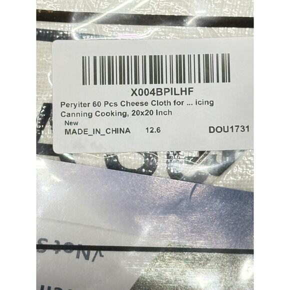 Peryiter 60-Pack of 20x20 inch reusable cheesecloths. - Picture 3 of 3